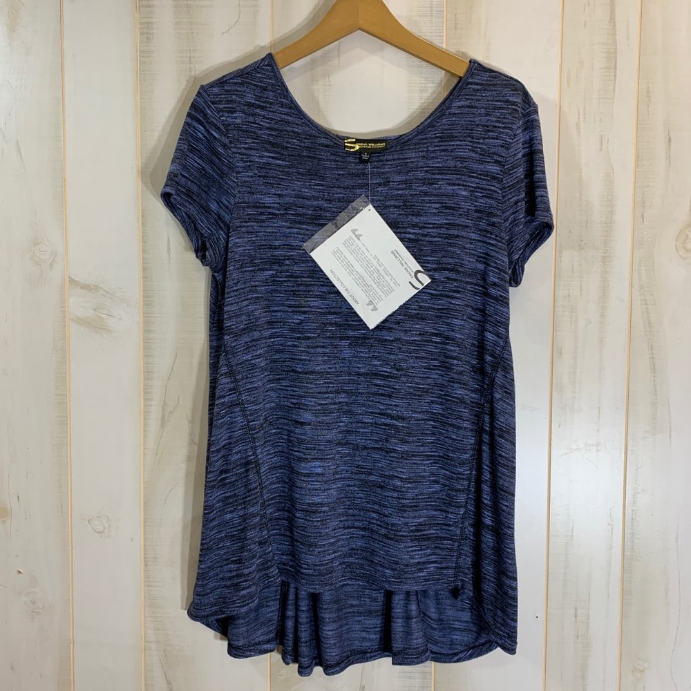 NWT Serena Williams Blue Heathered Top S